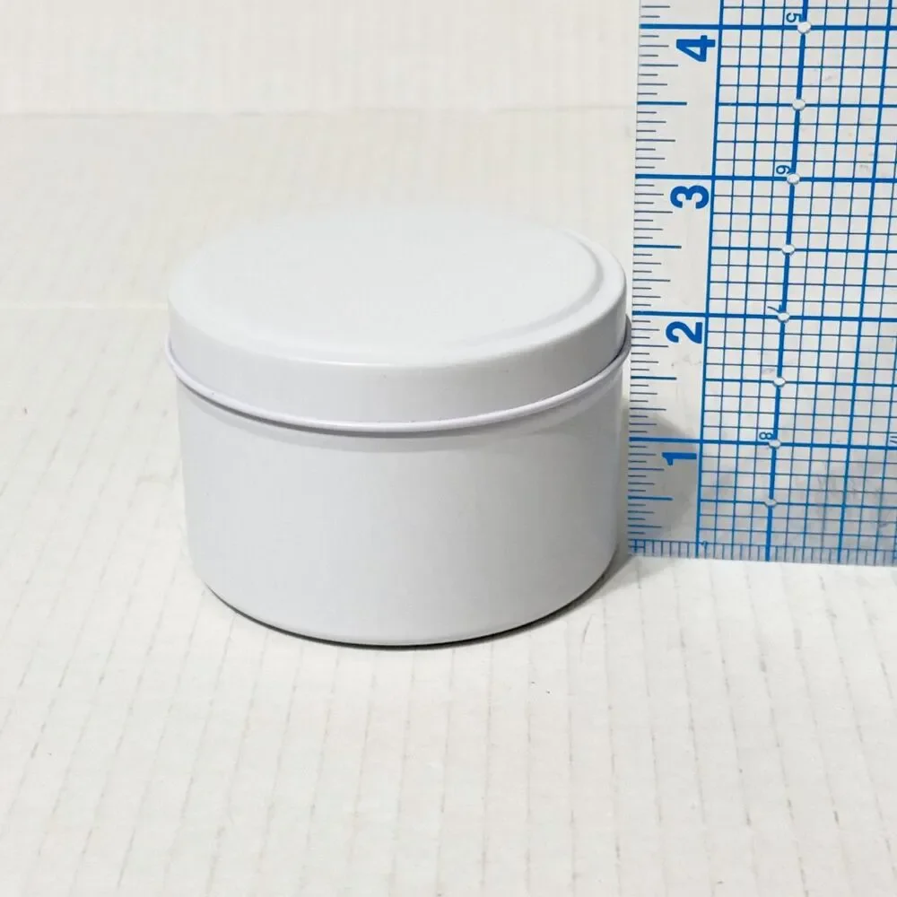 24pc 8.5oz Tin Jar w Lid Matte White Empty For Candle Making DIY by Aroparc